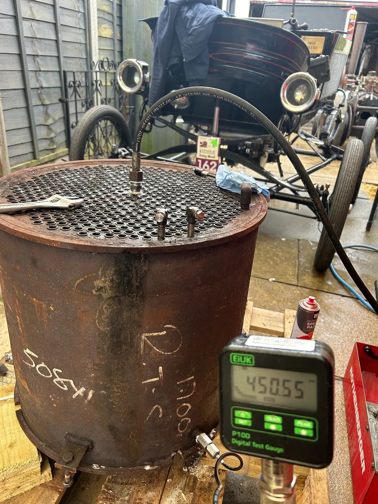 Heritage locomotive boiler exam